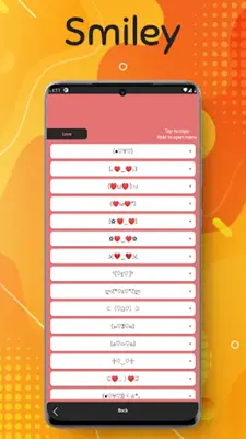 Smiley Emoticon, Stylish Text android App screenshot 1